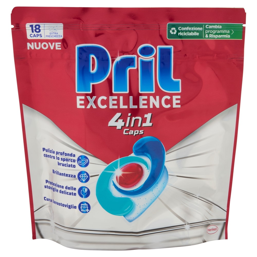 PRIL Excellence 4in1 Caps 18pz (325,8g)